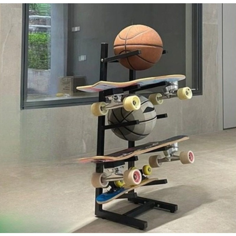 Sports Equipment Storage - Support d'équipement de skateboard, conception intégrée