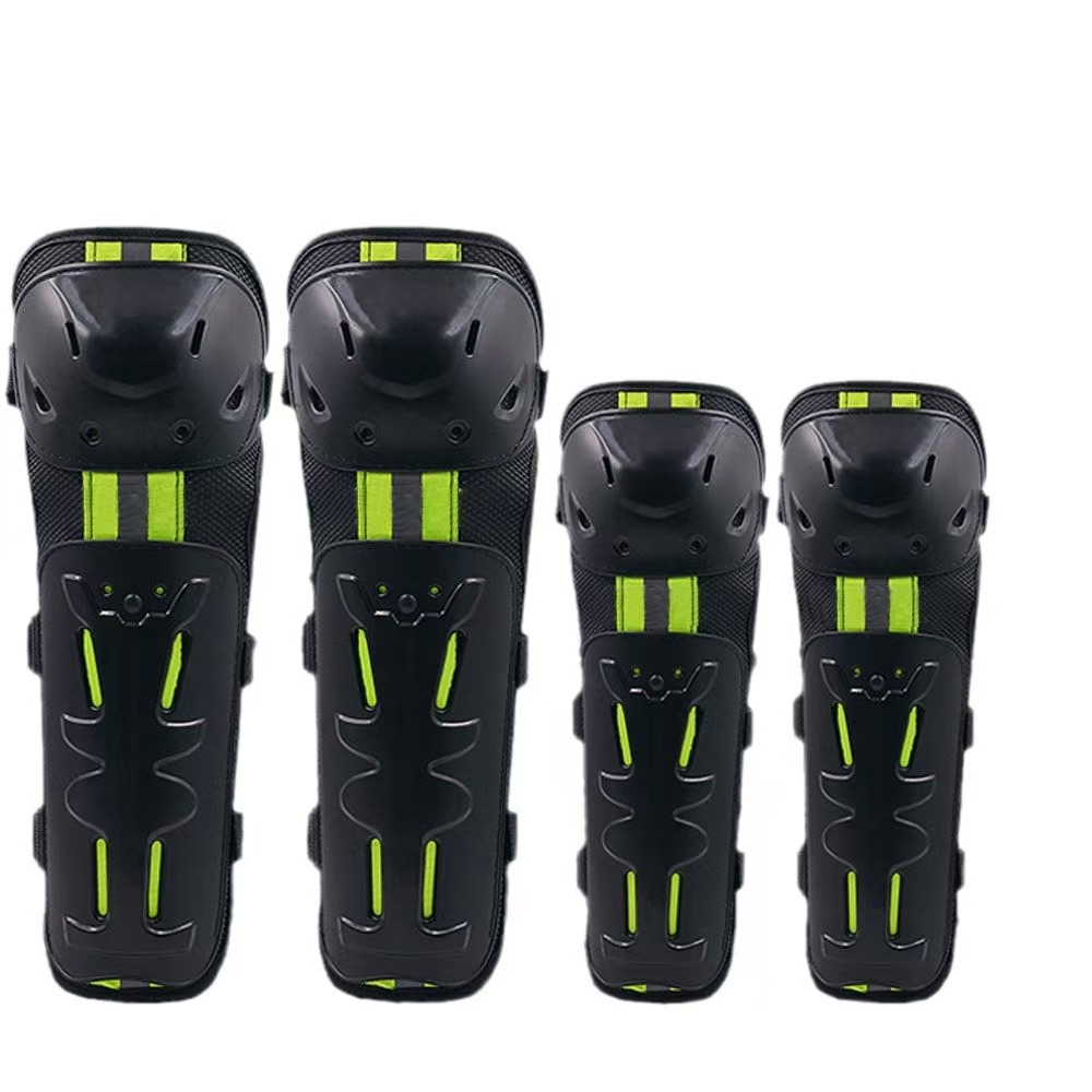 Sports Equipment Knee Support - Genouillères et Coudières Moto Vertes et