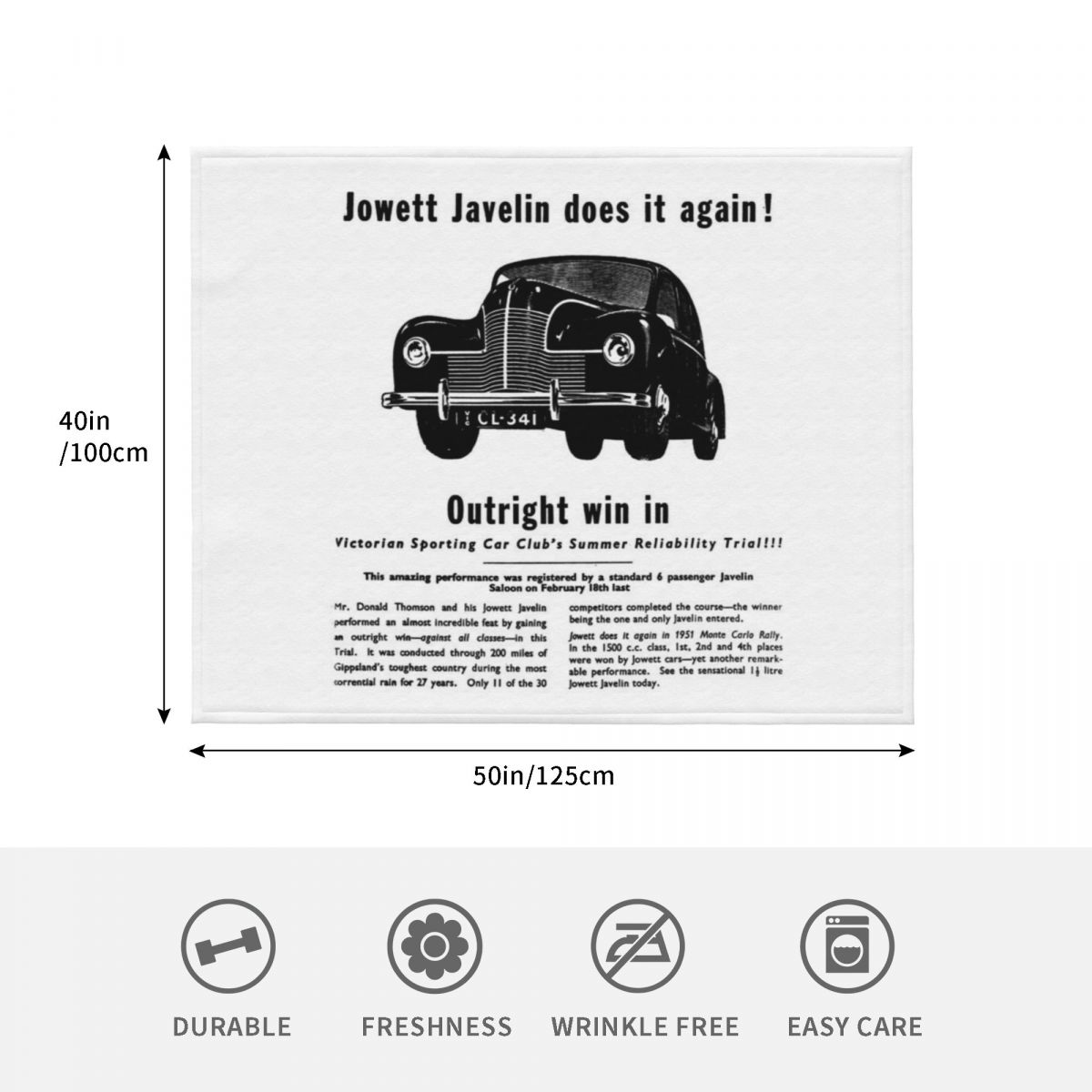 Couverture pliable JOWETT JAVE - Javelin Throwing avis et prix